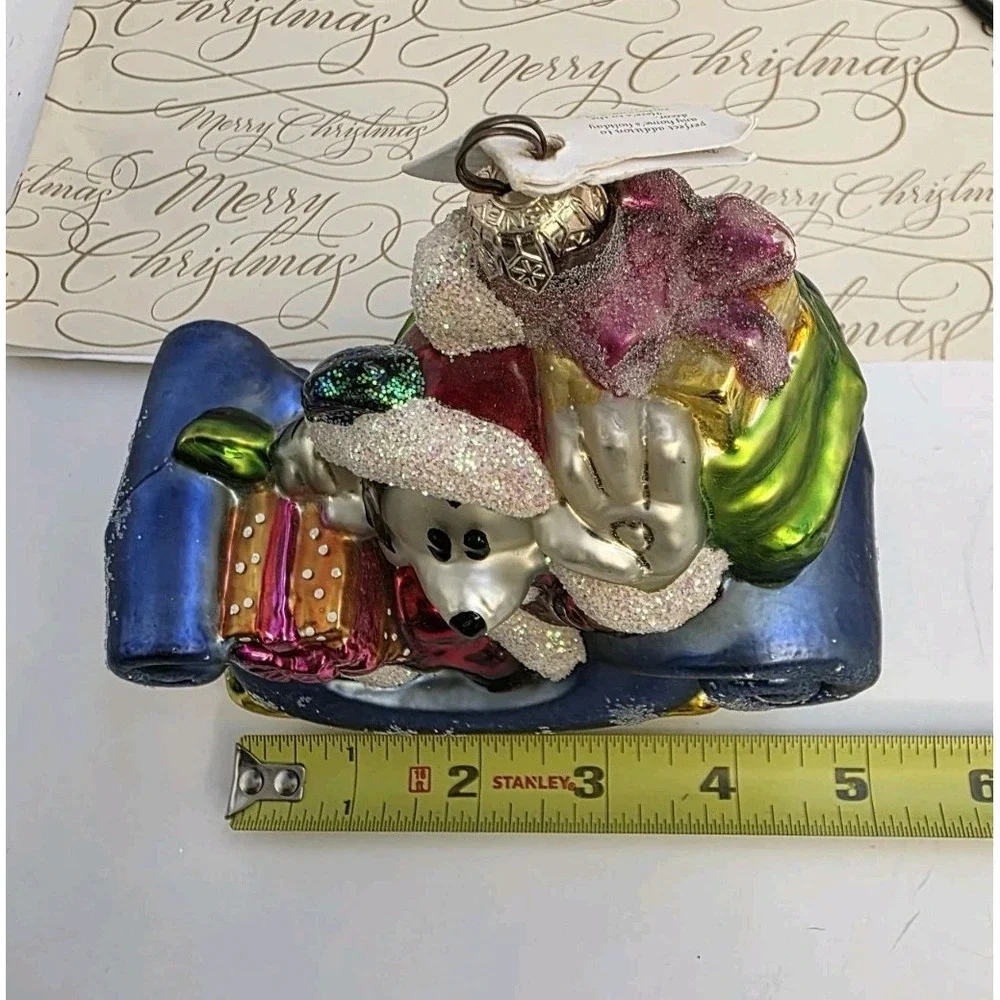 1997 Christopher Radko Disney Mickey's Sleigh Ride Roger's Gardens Exclusive